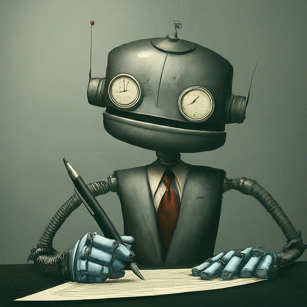 Generation email - robot writing