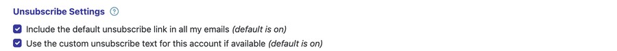 Unsubscribe Settings in the sequence settings with both options checked